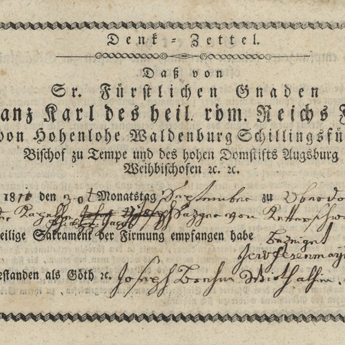 Taufschein historisch bayern - historisch,