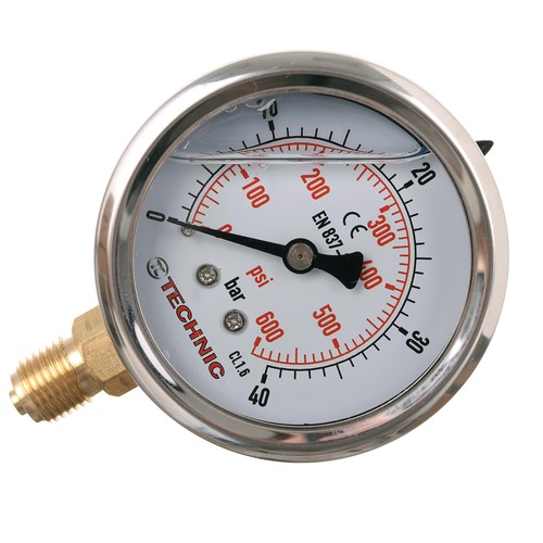 Manometer glycerin 63mm 40 - manometer, 0-40
