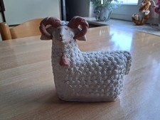 Dekofigur, Schafsbock, Keramik, 15x13cm, Nr. 603