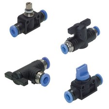 Pneumatik Absperrhahn Steckverbinder Drosselrückschlagventil Winkel-Absperrhähne