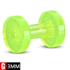 G-3mm Acryl Ohr Piercing Plug Stretcher Tunnel Expander Y-inz818