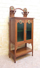 ANTIK! Kleine Vitrine restauriert Art Déco um 1930 Eiche schmales Modell