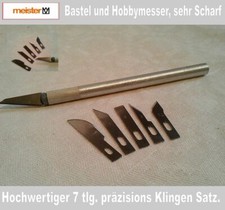 Messerklingen, Skalpellklingen, Beitelklingen, präzisions Messer Set,7 teilig.