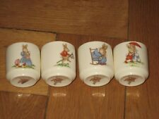 4x Eierbecher Royal Doulton Ostern Hasenmotiv Bunnykins wie neu  