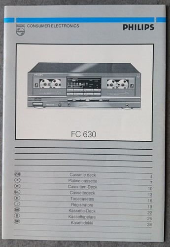 Philips 630 cassettendeck - philips,