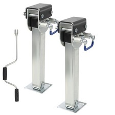 2X Stützfuß mit Kurbel 3000kg/3T Stützlast für Anhänger Kurbelstütze 45cm-68cm