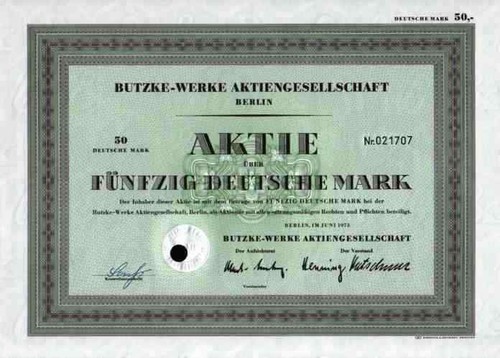 Butzke werke berlin - berlin, 1973