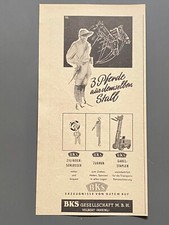BKS Gabelstapler Velbert Schösser Zughub Original 1955 Vintage Advert Werbung