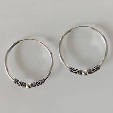 Silber creolen mm - silber,