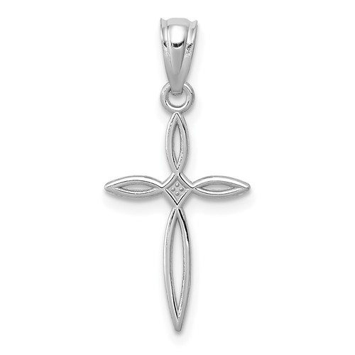 14k weißgold passion - 14k, kreuz