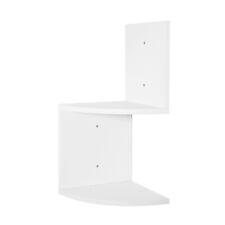 Wandregal Eckregal Bücherregal Zickzack 2 Regalböden Weiß gr9312ws