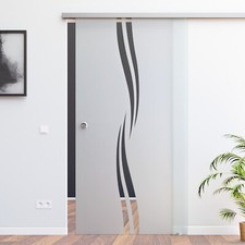 Slimline Softstop o. SoftClose Glasschiebetür Alu o. Edelstahl Optik BM2 AS/ES