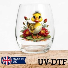 Blumen Ente 8 Stück UV DTF