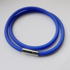 5mm Gummiband, Gummikette royalblau mit Steckverschluss, Halskette, Gummi