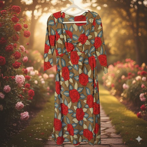 Vintage rosenkleid 38 m - 36,