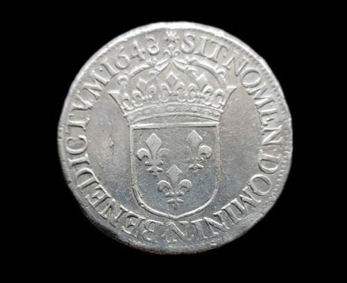 Louis xiv ecu - (1643-1715), mit