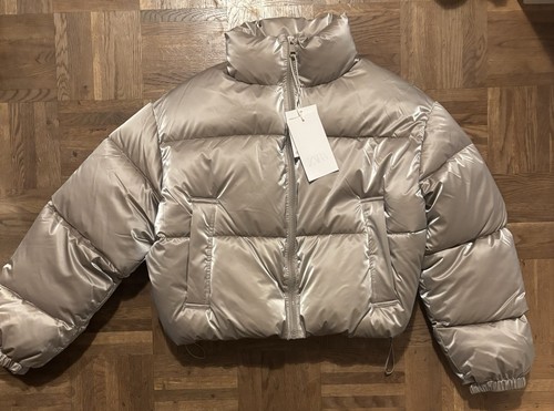 Zara pufferjacke glänzend - zara,