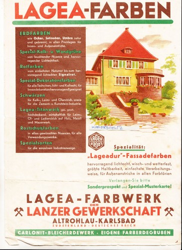 Werbe blatt lagea farbwerk - werbe,