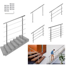 Edelstahl Handlauf Geländer Treppengeländer 80-200cm Innen Außen Brüstung