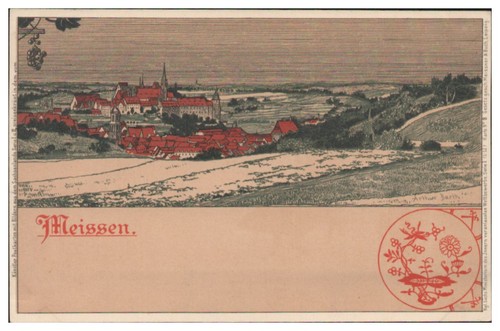 S5669 meissen litho ak - litho,