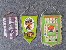 3 Fußball-Wimpel, WM 1978, EM 1980, WM 1982