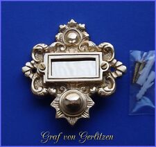 Messing Klingel Deurbel Sonnette Türklingel 1 Klingelschild Klingelplatte K55P