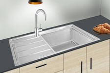 80x50 Spülbecken Edelstahl