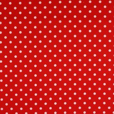 Baumwollstoff Punkte rot weiß