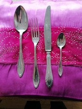 Jugendstil -1 Set 4teilig  - MWF-90er versilbert  Monogramm AW/WA 6 x da