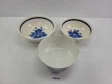 3x Schüsseln Steingut VEB Torgau VVB Haldensleben Blumen blau weiß #258193