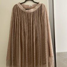 Damen Tüll Rock Beige-Gold