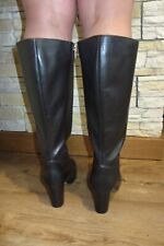 Marina Rinaldi  XL Leder Weitschaft Stiefel Dunkelbraun  Braun Gr.40
