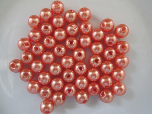 100 perlen tischdeko orange - perlen,