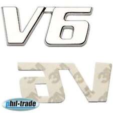3D Chrom Metall V6 Motor Auto Aufkleber Emblem Logo Schriftzug 3M Kleber NEU