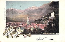 Gruß aus Meran - Meran gegen Vintschgau 1898 AKS
