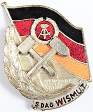 DDR Abzeichen SDAG Wismut Meister der Arbeit 2.Klasse mit Staatsemblem RAR 5434
