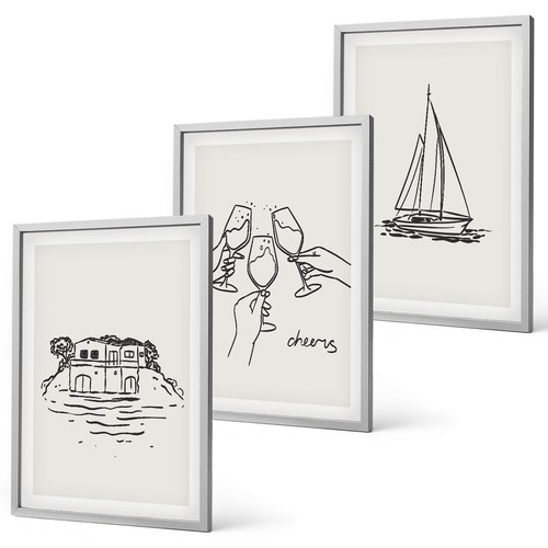 Wand deko poster set - wand,