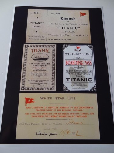 Rms titanic launch bordkarte - titanic,