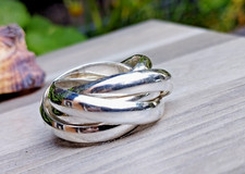 Drehring 5er Ring 925 Silber massiv handmade Kiodesign