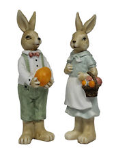 Deko-Figuren-Set Frau Osterhase + Herr Osterhase Handarbeit