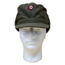 Österreichische Armee Winterfeld Kaltwetter Kappe Uschanka Hut & Abzeichen Militärüberschuss