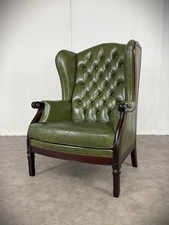 Chesterfield Ohrensessel Vintage Ledersessel Broxburn Design Antik Englisch