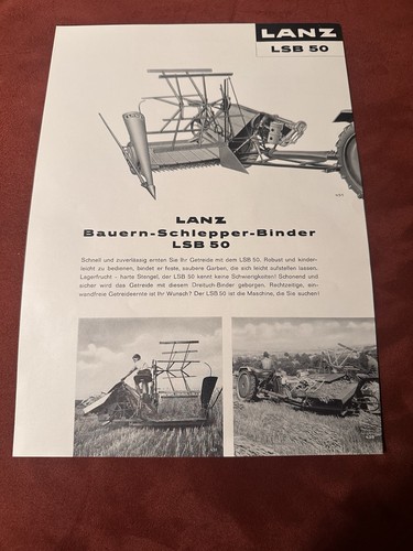 Lanz bauern schlepper binder - lanz,