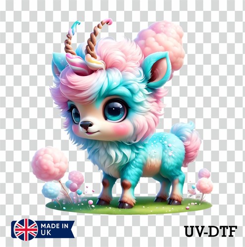Flauschiges einhorn dtf - flauschiges, uv