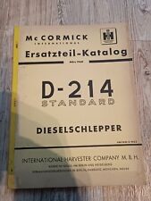 Orig. MC Cormick IHC Farmall D-214 Ersatzteilliste Katalog Schlepper Traktor KH