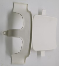 Stokke Tripp Trapp Sitzverkleinerer in weiss mit Polster bunte Streifen