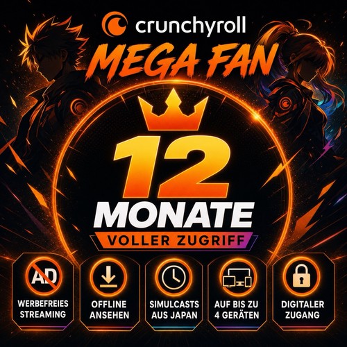 Crunchyroll mega fan monate - 12,