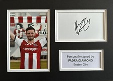 ALEX HARTRIDGE HANDSIGNIERTES EXETER CITY A4 WEISSES KARTENDISPLAY 2