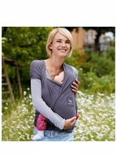 Babytrage MANDUCA Sling Baby und Kindertrage,  Bauchtrage, Rückentrage, Schwarz