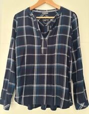 Street One Damen Bluse Langarm Kariert Tunika V-Ausschnitt Freizeit NEU Gr.36 S